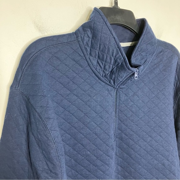 NWT St. John’s Bay navy blue quilted quarter zip pullover size XL - Picture 4 of 7